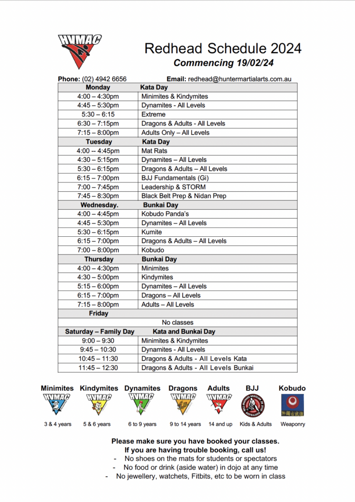 Redhead Martial Arts Hunter Valley Martial Arts Centre